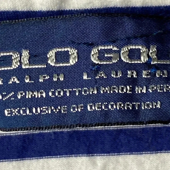 POLO  BY RALPH LAUREN GOLF VINTAGE LISLE MEN LARGE POLO SHIRT PIMA COTTON - Picture 13 of 13